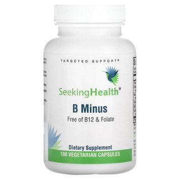 B-Комплекс без фолиевой кислоты и B12, B-Minus, Seeking Health, 100 вегетарианских капсул