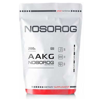 L-аргінін альфа-кетоглютарат Nosorog AAKG (200 г) ААКГ носоріг без добавок