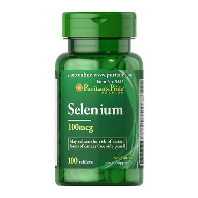 Селен Puritan's Pride Selenium 100 mcg 100 таб селениум