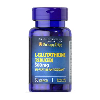 Глутатіон Puritan's Pride L-Glutathione (Reduced) 500 mg 30 капсул