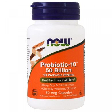 Пробиотики Now Foods Probiotic-10 50 Billion 50 капс