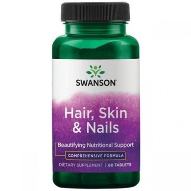 Вітаміни для волосся, шкіри і нігтів Swanson Hair Skin & Nails 60 таблеток