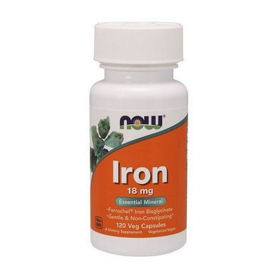 Хелатное Железо NOW Iron 18 mg 120 капс