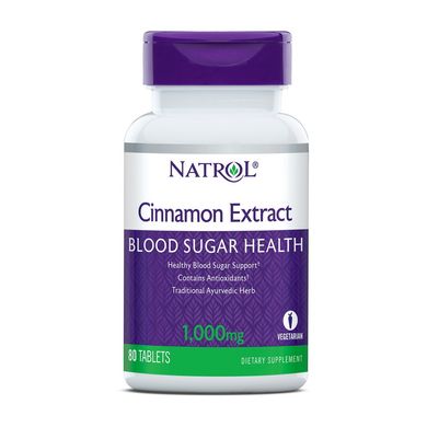 Экстракт корицы Natrol Cinnamon Extract 1000 mg 80 таблеток