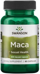 Екстракт MACA Swanson Maca 500 mg full spectrum 60 капсул