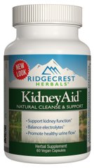 Комплекс для Поддержки Функции Почек, KidneyAid, RidgeCrest Herbals, 60 гелевых капсул