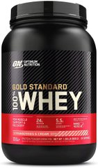 Сироватковий протеїн ізолят Optimum Nutrition 100% Whey Gold Standard 900 г delicious strawberry
