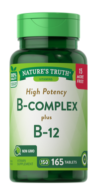 Комплекс вітамінів групи Б Nature's Truth B-Complex plus B-12 165 таблеток