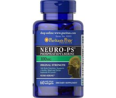 Фосфатидилсерин Puritan's Pride Neuro-PS Phosphatidylserine 100 mg 60 капсул