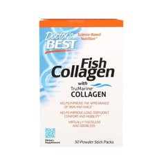 Риб'ячий Колаген, Fish Collagen, Doctor's Best, 30 пакетиків