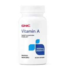 Витамин А GNC Vitamin A 10000 IU 3000 mcg 180 капсул