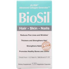 BioSil, Активатор Колагену, Collagen Generator, Natural Factors, 120 вегетаріанських капсул