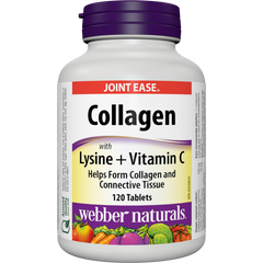 Колаген + Вітамін С Webber Naturals Collagen + Lysine + Vitamin C 120 таблеток