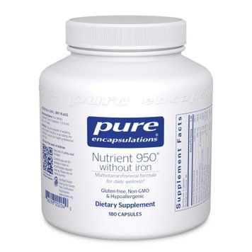 Мультивітаміни та мінерали без заліза Pure Encapsulations Nutrient 950 w/o Iron 180 капсул