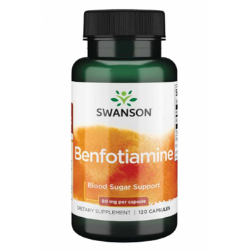 Бенфотиамін Swanson Benfotiamine 90mg 120 капсул
