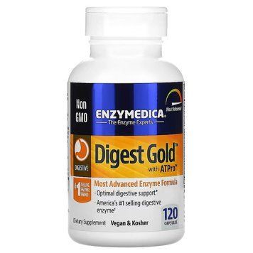 Пищеварительные ферменты, Digest Gold с ATPro, Enzymedica, 120 капсул
