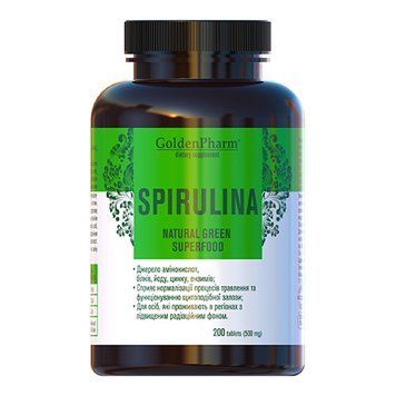 Спирулина Golden Pharm Spirulina 200 таблеток