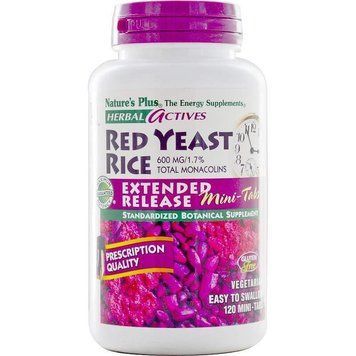 Червоний дріжджовий рис, Red Yeast Rice, Nature's Plus, Herbal Actives, 600 мг, 120 таблеток