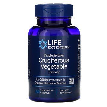 Рослинний екстракт, гормональна підтримка, Cruciferous Vegetable Extract, Life Extension, 60 капсул