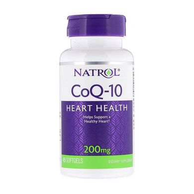 Коензим Q10 Natrol CoQ -10 200 mg 45 капс