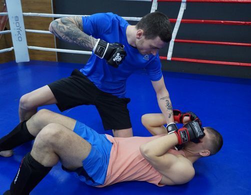 Перчатки для MMA PowerPlay 3056 А черно-белые S