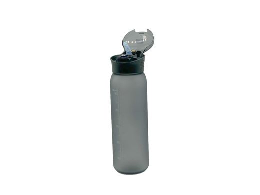 Пляшка для води CASNO 600 мл KXN-1196 Сіра з соломинкою