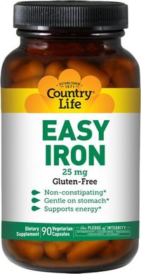Залізо Country Life Easy Iron 25 mg 90 капсул