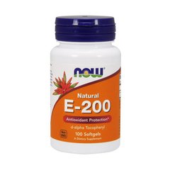 Витамин Е Now Foods E-200 (100 капс) нау фудс