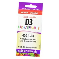Витамин Д3 Webber Naturals Vitamin D3 400 IU Kids 35 мл
