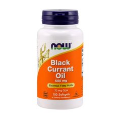 Масло из семян черной смородины Now Foods Black Currant Oil 500 mg 100 мягких капсул
