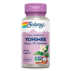 Йохимбин экстракт Solaray Guaranteed Potency Yohimbe Bark Extract 60 капсул