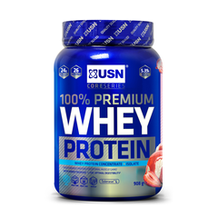 Сироватковий протеїн USN 100% Whey Protein Premium 908 г strawberry cream