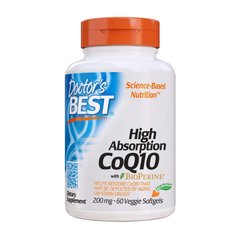 Коензим Q10 Doctor's Best High Absorption CoQ10 200 mg with BioPerine 60 капс