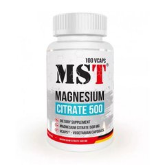 Магній MST Magnesium Citrate 500 100 капсул