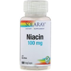 Ниацин, 100 Мг, Solaray, 100 капсул