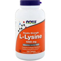 L-Лізин, L-Lysin, Now Foods, 1000 мг, 250 таблеток