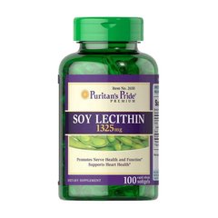 Соєвий лецитин Puritan's Pride Soy Lecithin 1325 mg 100 капсул