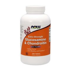 Глюкозамін хондроїтин Now Foods Glucosamine & Chondroitin Extra Strength 240 таб