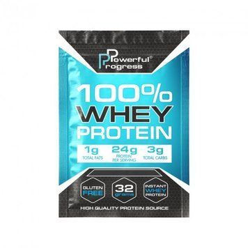 Сироватковий протеїн ізолят Powerful Progress 100% Whey Protein 32 грам Ваніль