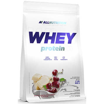 Сироватковий протеїн концентрат AllNutrition Whey Protein (900 г) White Chocolate Cherry