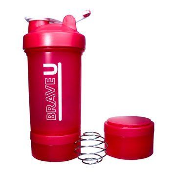 Шейкер спортивний Brave Shaker with containers 3 in 1 600 мл Pink