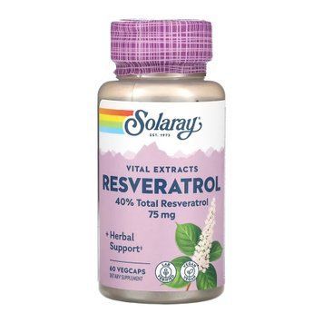Ресвератрол Solaray Resveratrol 75mg 60 вег. капсул