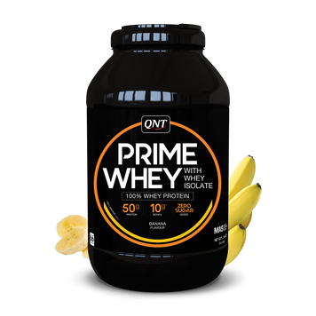 Сироватковий протеїн ізолят QNT Prime Whey 2000 г. Банан
