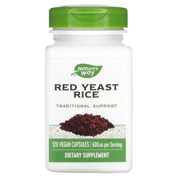Червоний дріжджовий рис, Red Yeast Rice, Nature's Way, 600 мг, 120 капсул