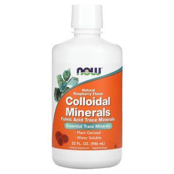 Колоїдні мінерали Colloidal Minerals Now Foods смак малини 946 мл