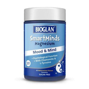Магній Підтримка Настрою та Розуму Bioglan SmartMinds Magnesium Mood & Mind 60 жув. цукерок Watermelon