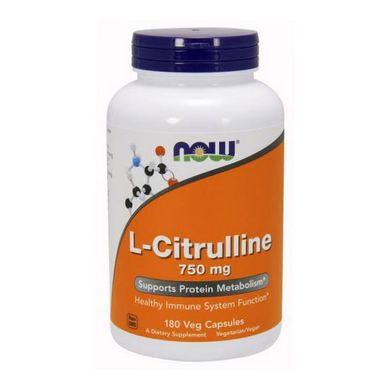 Л-Цитруллин Now Foods L-Citrulline 750 mg 180 капсул