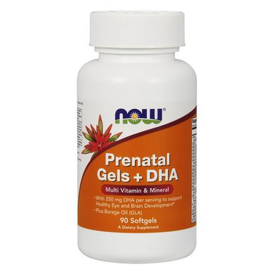 Вітаміни для вагітних і годуючих жінок Now Foods Prenatal Gels + DHA (90 капс)