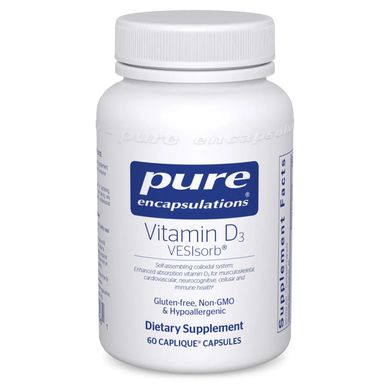 Витамин Д3 Pure Encapsulations (Vitamin D3 VESIsorb) 60 капсул