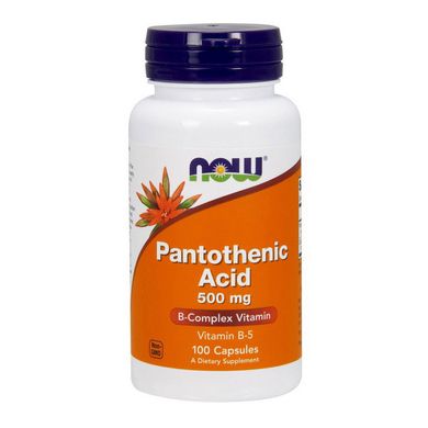 Пантотенова кислота Now Foods Pantothenic Acid 500 mg (100 капс) вітамін б5